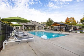 the swimming pool at our apartments